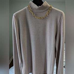 Ribbed Cotton Turtleneck